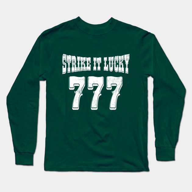 Strike It Lucky, Lucky Numbers, Lucky Green St Patrick's Day Long Sleeve T-Shirt by SilverLake